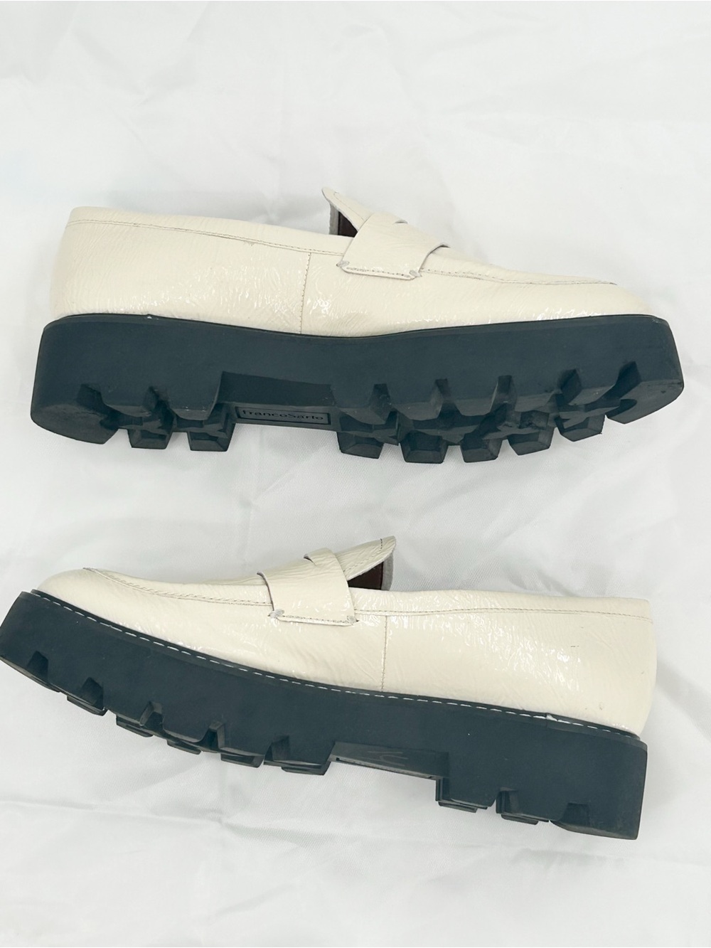 Franco Sarto Balin Chunky Loafers Cream Putty White 8 - Picture 8 of 10